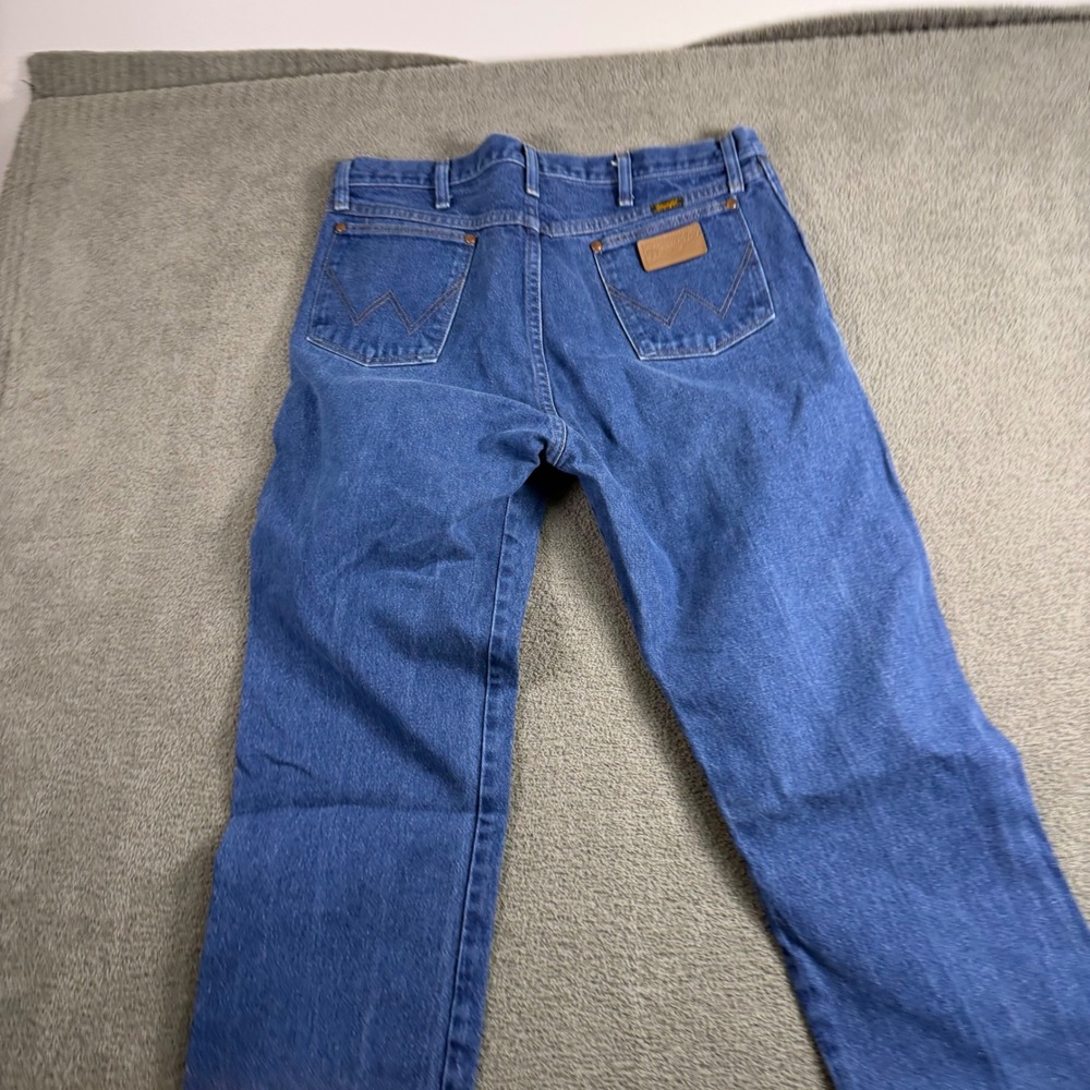 Wrangler 13MWZ Cowboy Cut Original Fit Jeans Blue Denim 36x34 Straight Leg